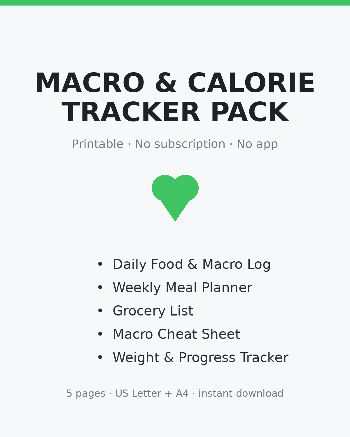 Macro & Calorie Tracker Pack cover